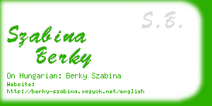 szabina berky business card